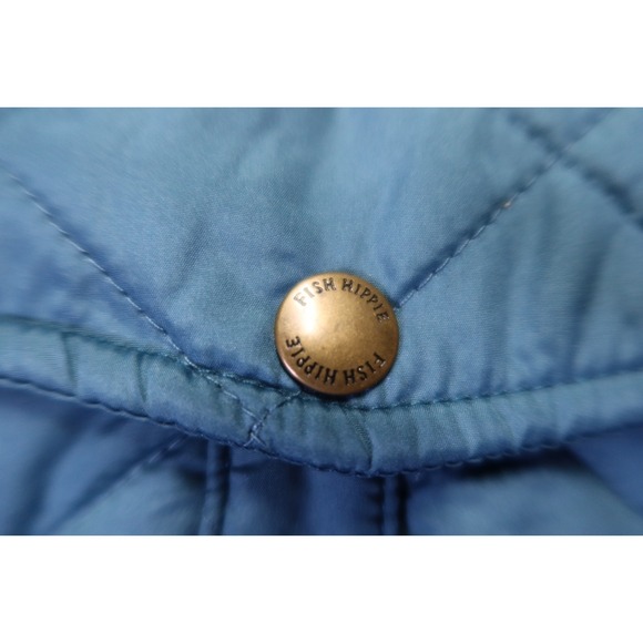 Fish Hippie Blue Browder Vest Men's L Quilted Full Zip Lined Corduroy Collar - Picture 7 of 11